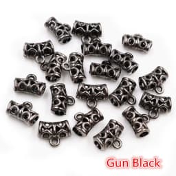 20pcs 12x9mm Beads Bails Pendants Jewelry Making DIY Necklace Silver Plated Gold Black Bails Pendants Charm Jewelry Supplies