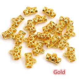 20pcs 12x9mm Beads Bails Pendants Jewelry Making DIY Necklace Silver Plated Gold Black Bails Pendants Charm Jewelry Supplies