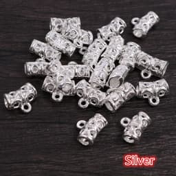 20pcs 12x9mm Beads Bails Pendants Jewelry Making DIY Necklace Silver Plated Gold Black Bails Pendants Charm Jewelry Supplies