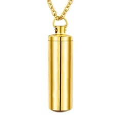 3 Colors Stainless Steel Holder Cylinder Ashes Urn Pendant Cremation Memorial Keepsake Necklace Jewelry Dropship