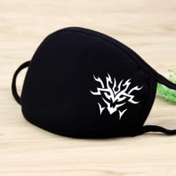 Black Mask Unisex Winter Warm Thickening Half Face Mouth Mask Cotton Cartoon Pattern Anti-Dust Anti- Respirator Black Kpop Mask