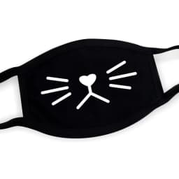 Black Mask Unisex Winter Warm Thickening Half Face Mouth Mask Cotton Cartoon Pattern Anti-Dust Anti- Respirator Black Kpop Mask