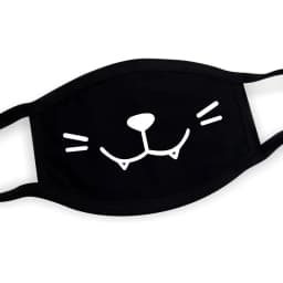 Black Mask Unisex Winter Warm Thickening Half Face Mouth Mask Cotton Cartoon Pattern Anti-Dust Anti- Respirator Black Kpop Mask