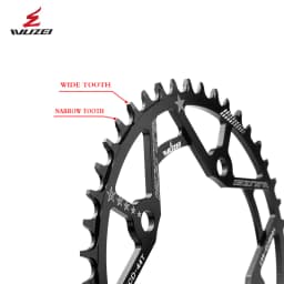WUZEI 104BCD Round Shape Chainrings 30T 32T 34T 36T 38T 40T 42T 44T 46T 48T 50T 52T Narrow Wide Chain Wheel MTB Bicycle Parts