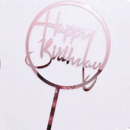 Gold Silver Happy Birthday Cake Toppers Acrylic Classic Birthday Cupcake Topper Dessert Decoration For Baby Shower Cake Supplies