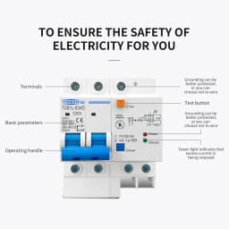 TOMZN Residual Current Circuit Breaker Main Switch With Surge Protector RCBO MCB With Lightning Protection SPD