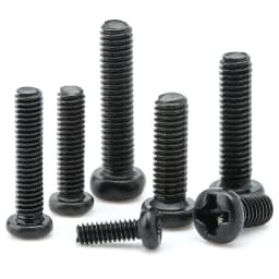 NINDEJIN 10-100pcs Cross Recessed Round Head Laptop Screw M1 M1.2 M1.4 M1.7 M2 M2.5 M3 M4 M5 M6 Carbon Steel Black Machine Screw
