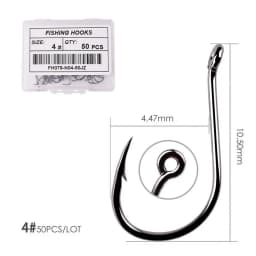 50pcs / 20pcs / Box Circle Carp Eyed Fishing Hook Size 2-22# Ring Eye Japan Fishhooks Fishing Hooks Single Jig Fish Hook Tackle