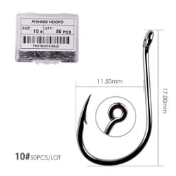 50pcs / 20pcs / Box Circle Carp Eyed Fishing Hook Size 2-22# Ring Eye Japan Fishhooks Fishing Hooks Single Jig Fish Hook Tackle