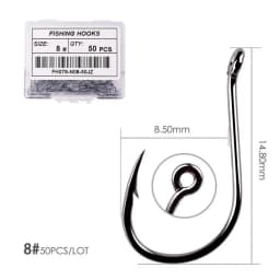 50pcs / 20pcs / Box Circle Carp Eyed Fishing Hook Size 2-22# Ring Eye Japan Fishhooks Fishing Hooks Single Jig Fish Hook Tackle