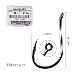 50pcs / 20pcs / Box Circle Carp Eyed Fishing Hook Size 2-22# Ring Eye Japan Fishhooks Fishing Hooks Single Jig Fish Hook Tackle