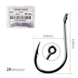50pcs / 20pcs / Box Circle Carp Eyed Fishing Hook Size 2-22# Ring Eye Japan Fishhooks Fishing Hooks Single Jig Fish Hook Tackle