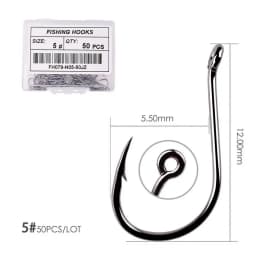 50pcs / 20pcs / Box Circle Carp Eyed Fishing Hook Size 2-22# Ring Eye Japan Fishhooks Fishing Hooks Single Jig Fish Hook Tackle