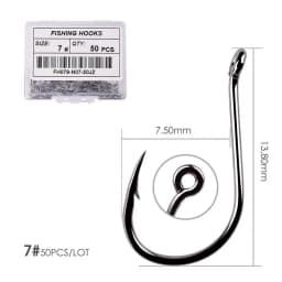 50pcs / 20pcs / Box Circle Carp Eyed Fishing Hook Size 2-22# Ring Eye Japan Fishhooks Fishing Hooks Single Jig Fish Hook Tackle