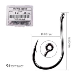 50pcs / 20pcs / Box Circle Carp Eyed Fishing Hook Size 2-22# Ring Eye Japan Fishhooks Fishing Hooks Single Jig Fish Hook Tackle