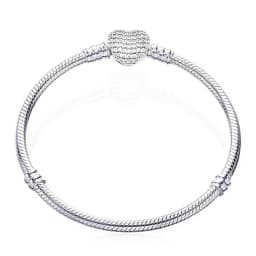 Big Sale Handmade Pan Bracelets for Women Original 925 Sterling Silver Heart Snake Chain Bangle Bracelet DIY Jewelry Fit Beads