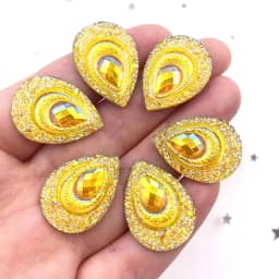 20pcs 18*25mm Drop AB Black Resin Peacock eye Flatback Rhinestone Ornament applique wedding DIY Scrapbook