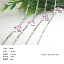 1Yard 10Yards/roll SS6-SS16 Glitter Crystal Rhinestone Chain Sew-On Glue-On For Clothes DIY Garment Accessories trim Cup Chain