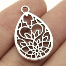 10pcs Charms Waterdrop For Earring Making DIY Jewelry Findings For Jewelry Making Accessories Antique Silver Color