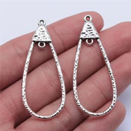 10pcs Charms Waterdrop For Earring Making DIY Jewelry Findings For Jewelry Making Accessories Antique Silver Color