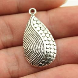 10pcs Charms Waterdrop For Earring Making DIY Jewelry Findings For Jewelry Making Accessories Antique Silver Color