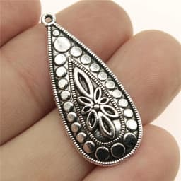 10pcs Charms Waterdrop For Earring Making DIY Jewelry Findings For Jewelry Making Accessories Antique Silver Color