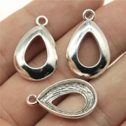 10pcs Charms Waterdrop For Earring Making DIY Jewelry Findings For Jewelry Making Accessories Antique Silver Color