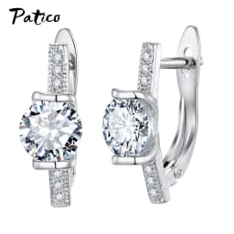 Wholesale 925 Sterling Silver Hook Earring DIY Accessories Crystal AAA Cubic Zirconia Handmade Earrings Jewelry Making Findings