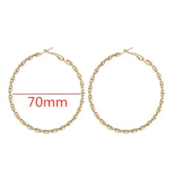 Fashion Large Hoop Earrings 40mm 60mm 80mm Big Smooth Circle Earrings Round Brincos Loop Earrings for Women Jewelry Party Gifts