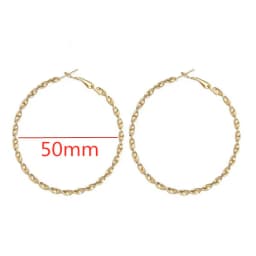 Fashion Large Hoop Earrings 40mm 60mm 80mm Big Smooth Circle Earrings Round Brincos Loop Earrings for Women Jewelry Party Gifts