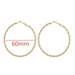 Fashion Large Hoop Earrings 40mm 60mm 80mm Big Smooth Circle Earrings Round Brincos Loop Earrings for Women Jewelry Party Gifts
