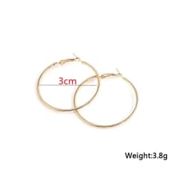 Fashion Large Hoop Earrings 40mm 60mm 80mm Big Smooth Circle Earrings Round Brincos Loop Earrings for Women Jewelry Party Gifts