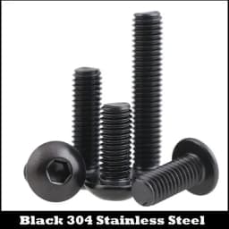 M3 M4 M5 5mm 6mm 8mm 10mm 12mm to 30mm Black 304 Stainless Steel SS DIN7380 Bolt Hex Hexagon Socket Pan Round Button Head Screw