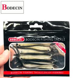 Easy Shiner Wobbler For Pike Tackle Fishing Lure Tail Jig Head Artificial Bait Soft Rubber Worms Carp Drop Shot Swimbait 10pcs