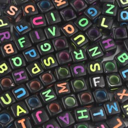 100/200/300/500pc Mixed English Round Square Letter Beads Heart Alphabet Beads Acrylic Beads for Jewelry Making DIY Accessories