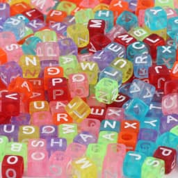 100/200/300/500pc Mixed English Round Square Letter Beads Heart Alphabet Beads Acrylic Beads for Jewelry Making DIY Accessories