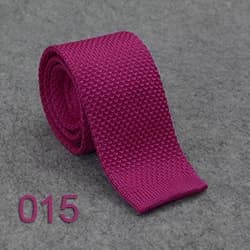 HUISHI Slim Fashion Knitted Ties for Men 5.5 cm Solid Black White Gray Blue Burgundy Knitted Tie