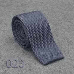 HUISHI Slim Fashion Knitted Ties for Men 5.5 cm Solid Black White Gray Blue Burgundy Knitted Tie