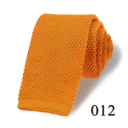 HUISHI Slim Fashion Knitted Ties for Men 5.5 cm Solid Black White Gray Blue Burgundy Knitted Tie