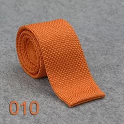 HUISHI Slim Fashion Knitted Ties for Men 5.5 cm Solid Black White Gray Blue Burgundy Knitted Tie