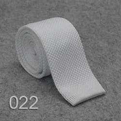 HUISHI Slim Fashion Knitted Ties for Men 5.5 cm Solid Black White Gray Blue Burgundy Knitted Tie