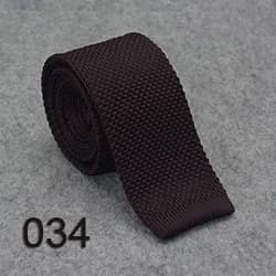 HUISHI Slim Fashion Knitted Ties for Men 5.5 cm Solid Black White Gray Blue Burgundy Knitted Tie