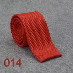 HUISHI Slim Fashion Knitted Ties for Men 5.5 cm Solid Black White Gray Blue Burgundy Knitted Tie