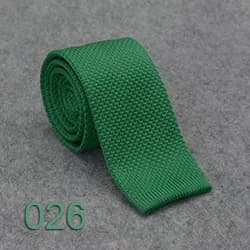 HUISHI Slim Fashion Knitted Ties for Men 5.5 cm Solid Black White Gray Blue Burgundy Knitted Tie