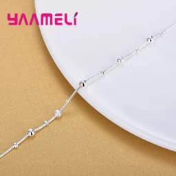 Trendy Women Foot Chains Adjustable Mujer Charm 925 Sterling Silver Anklets Bohemia Jewelry Summer Holiday Design