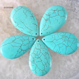 CAB Cabochon Stone 30x40MM Natural Green Malachite Pink Crystal Blue Onyx Bead for DIY Jewelry 1Pcs