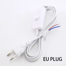 1.8m AC Power Supply Cord On-Off Switch Two-Pin Extension Cords Cable Type Adapter Line For LED Light Lamp EU US Plug