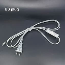 1.8m AC Power Supply Cord On-Off Switch Two-Pin Extension Cords Cable Type Adapter Line For LED Light Lamp EU US Plug