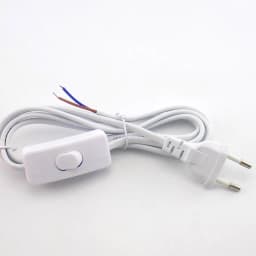1.8m AC Power Supply Cord On-Off Switch Two-Pin Extension Cords Cable Type Adapter Line For LED Light Lamp EU US Plug