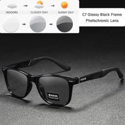 KDEAM Photochromic and Polarized Sunglasses Men Navigational Aluminum Magnesium Frame Men's Glasses UV400 Night Vision Goggles